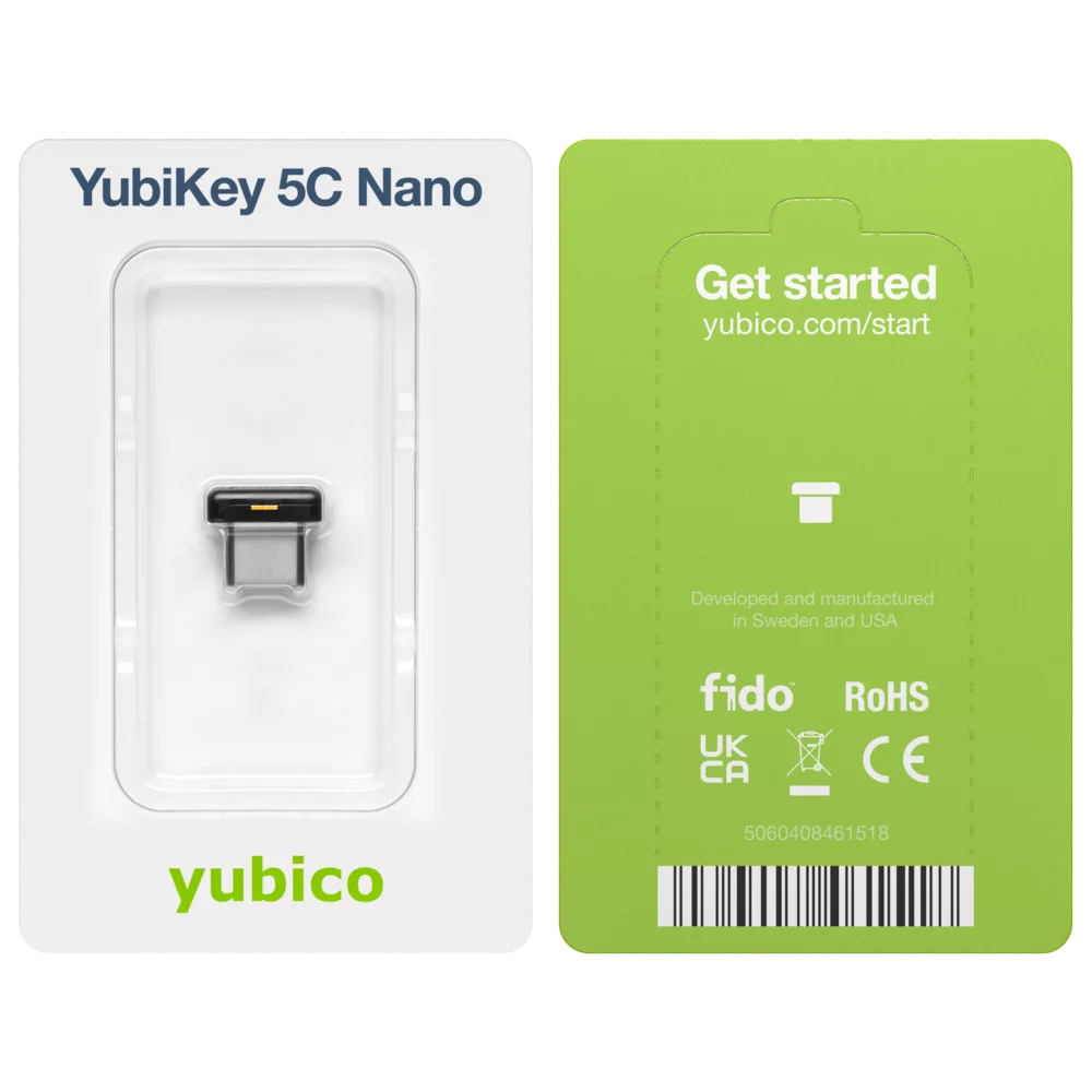 YubiKey 5C Nano USB-C YubiKey 5C Nano USB-C